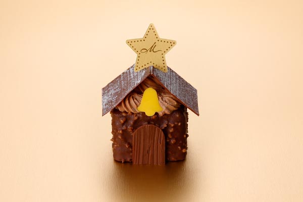 聖夜の雪降るおうち［ミルキーなチョコレートケーキ］