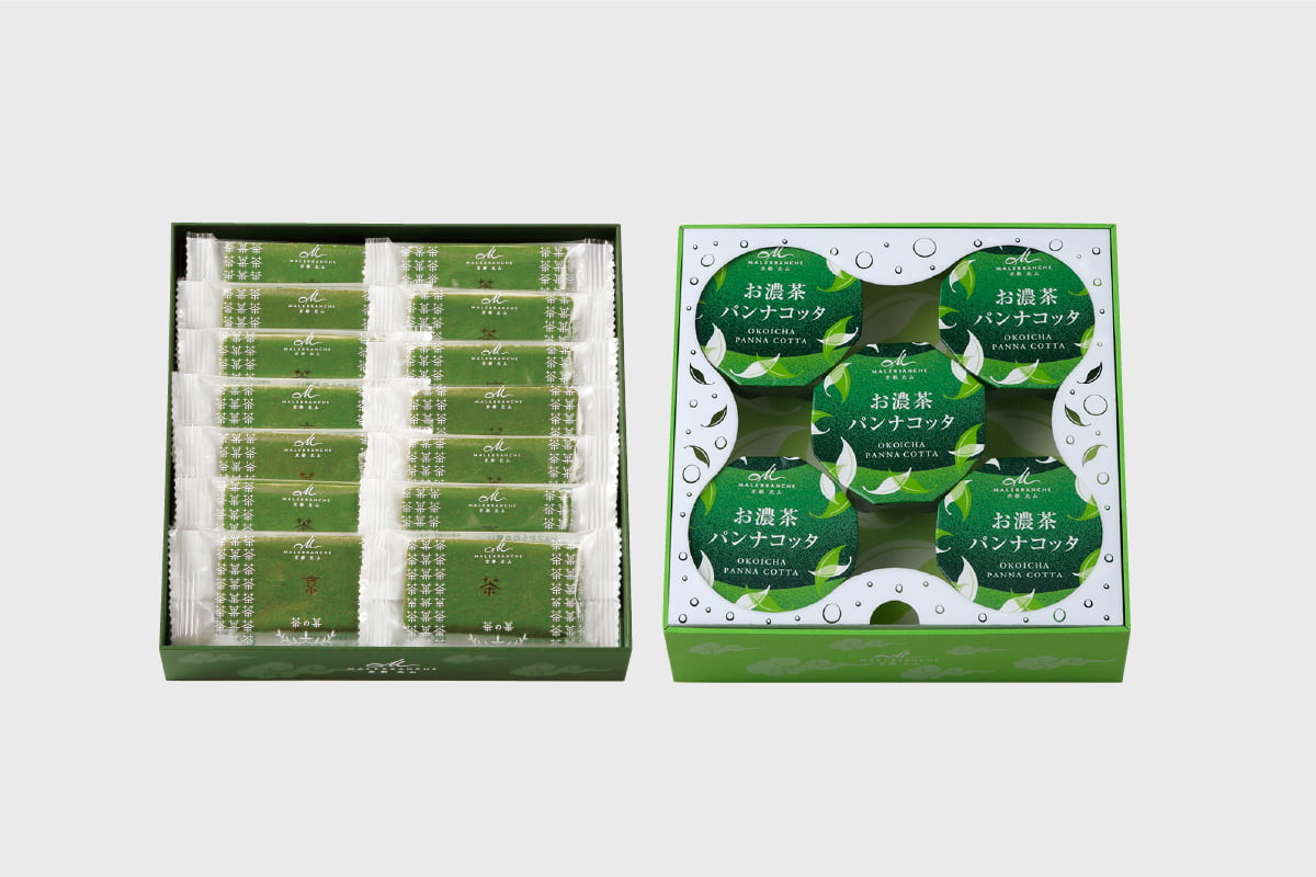 京遊記二段（茶の菓・お濃茶パンナコッタ）｜マールブランシュ／菓子