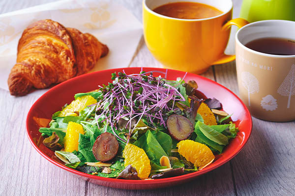 ロマンくんのサラダセット 〜オレンジと栗＆カシスのスイーツドレッシング〜